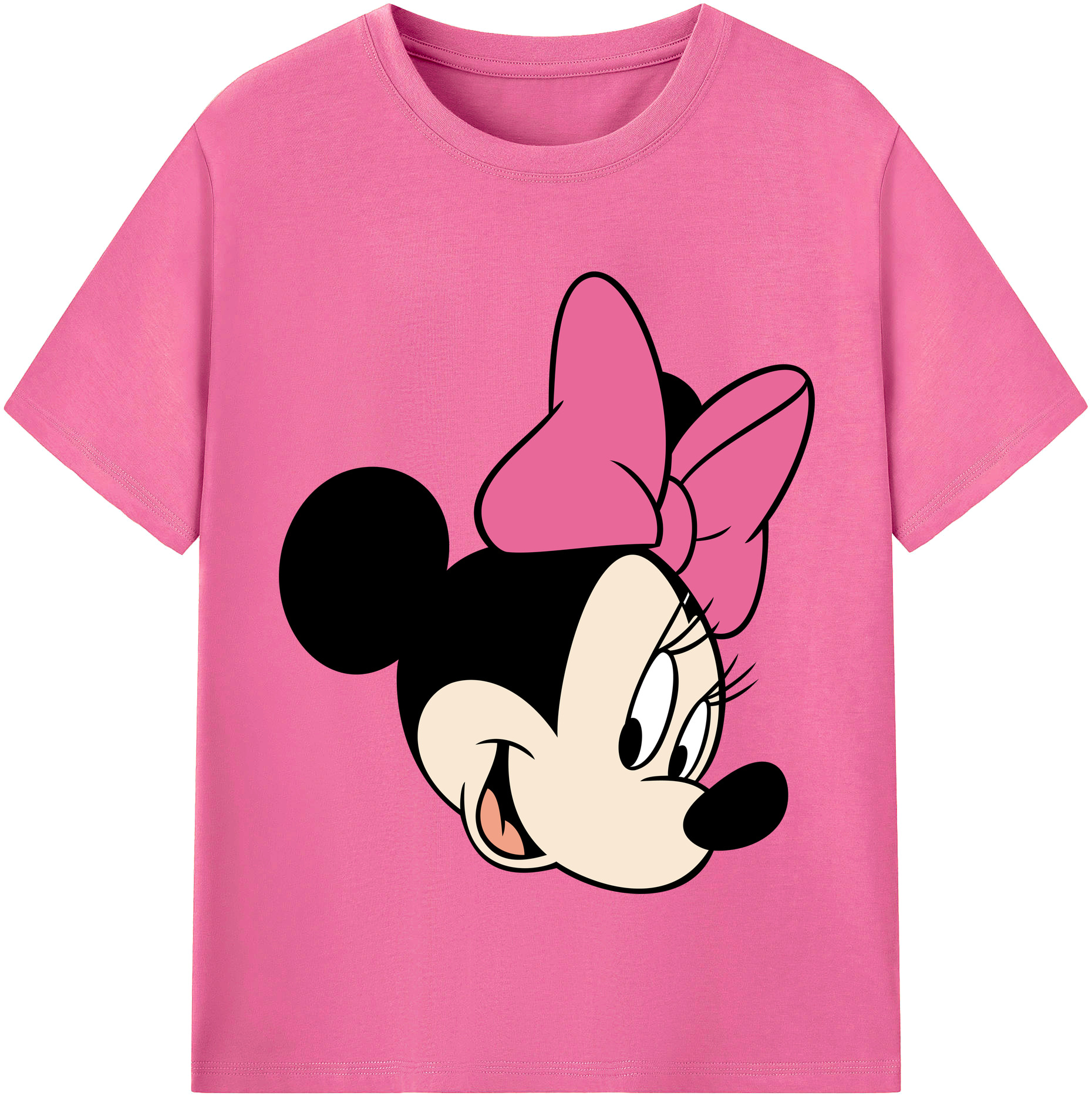 （画像用） ミッキーマウス Mickey Mouse レディースカジュアルプリントTシャツ（綿100％）